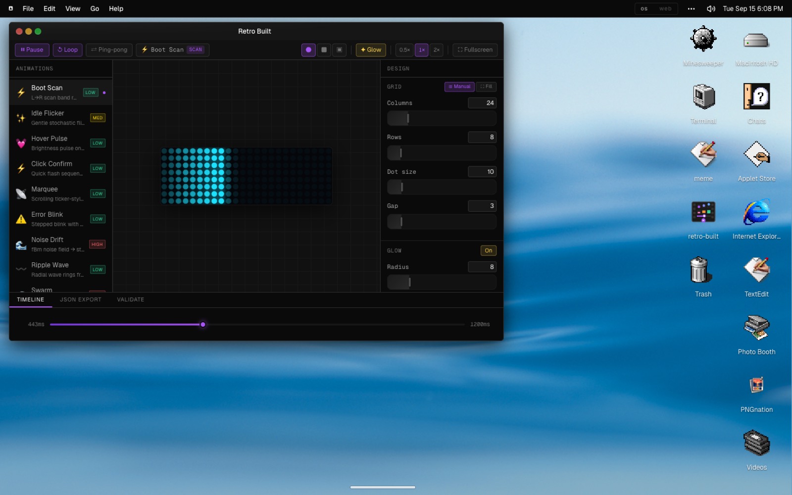 retro-built · CSS keyframe animation builder